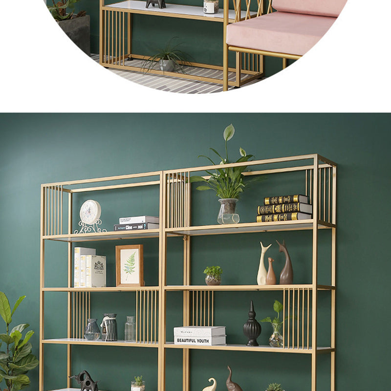 Vertical Open Shelf Bookcase Metal Etagere Book Shelf for Bedroom