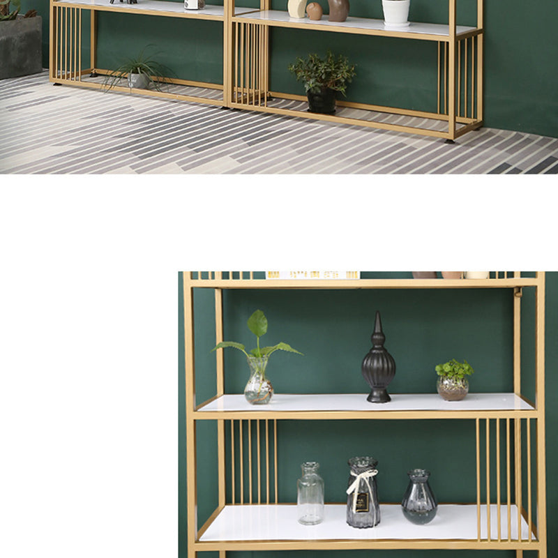 Vertical Open Shelf Bookcase Metal Etagere Book Shelf for Bedroom