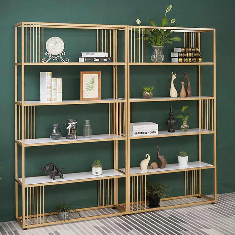 Vertical Open Shelf Bookcase Metal Etagere Book Shelf for Bedroom