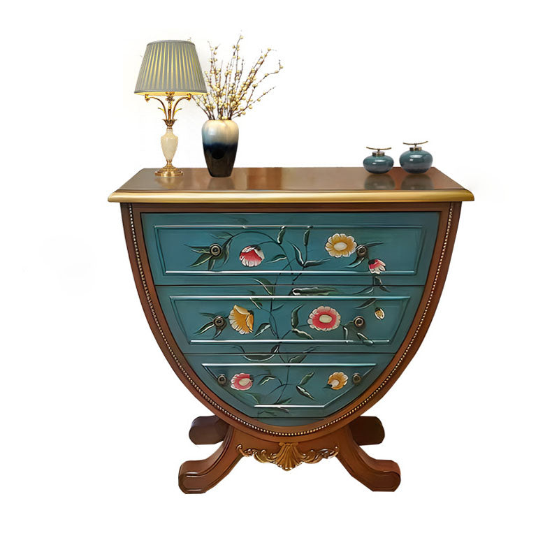 American Traditional Dresser Solid Wood Storage Chest with 3 Drawers