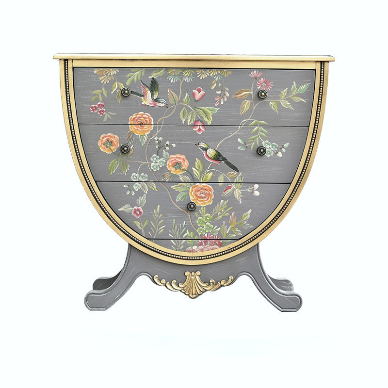 American Traditional Dresser Solid Wood Storage Chest with 3 Drawers