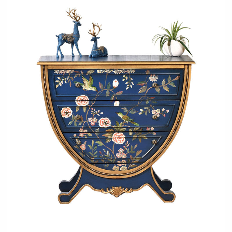 American Traditional Dresser Solid Wood Storage Chest with 3 Drawers