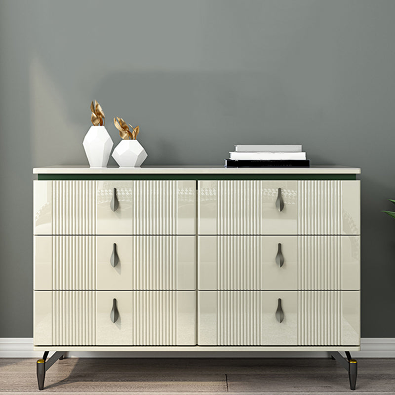 Contemporary Wooden Chest Bedroom Vertical Storage Chest with Drawers