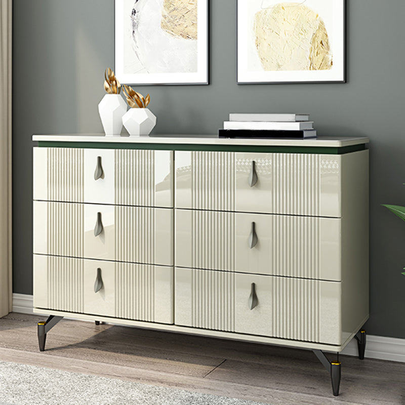 Contemporary Wooden Chest Bedroom Vertical Storage Chest with Drawers