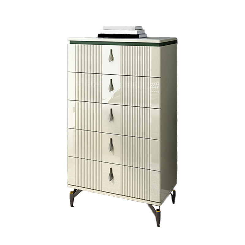 Contemporary Wooden Chest Bedroom Vertical Storage Chest with Drawers