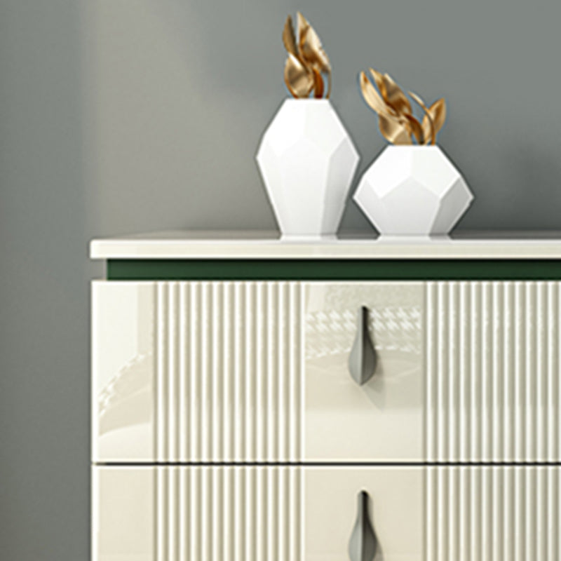 Contemporary Wooden Chest Bedroom Vertical Storage Chest with Drawers