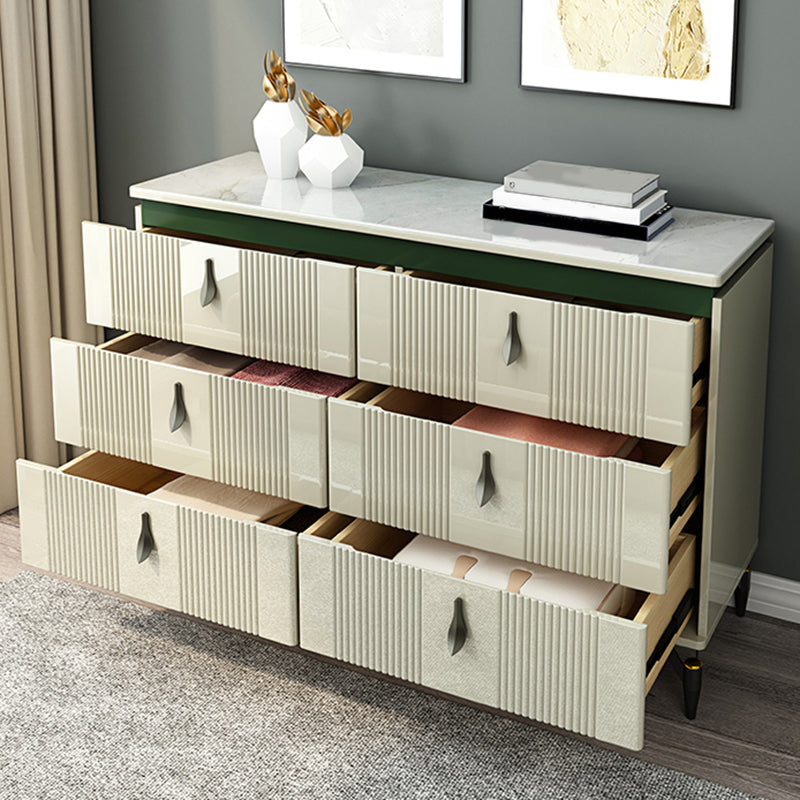 Contemporary Wooden Chest Bedroom Vertical Storage Chest with Drawers