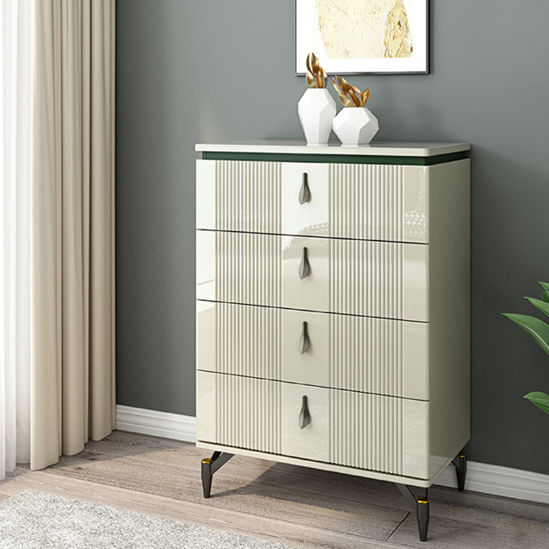 Contemporary Wooden Chest Bedroom Vertical Storage Chest with Drawers