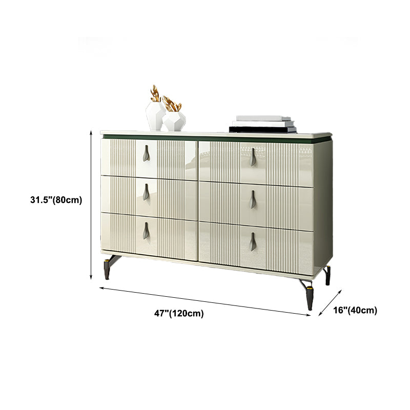 Contemporary Wooden Chest Bedroom Vertical Storage Chest with Drawers
