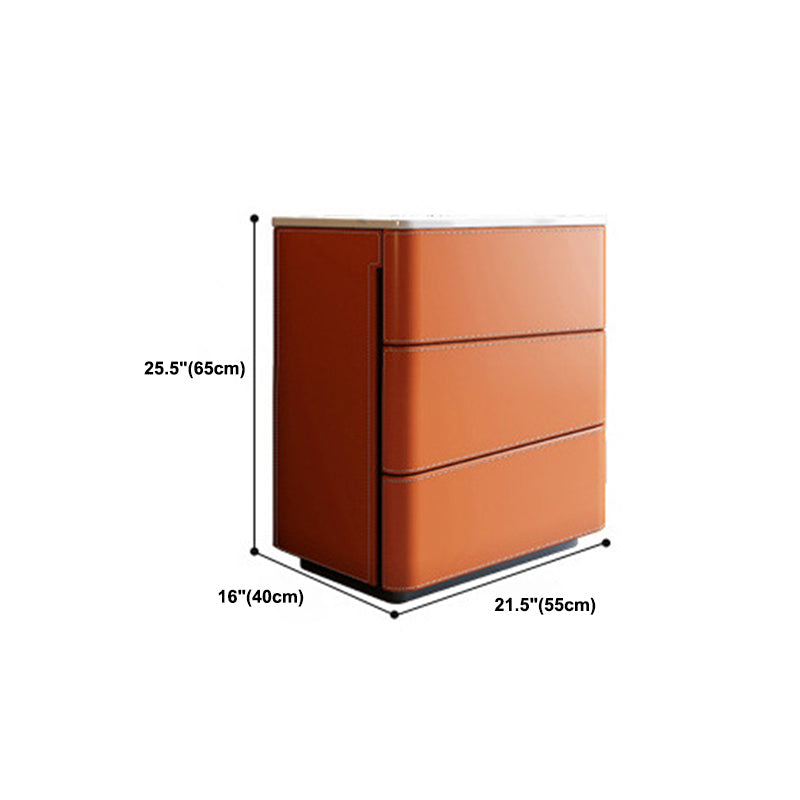 Contemporary Vertical Chest Bedroom Stone Storage Chest with Drawers