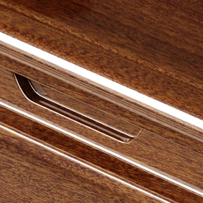 16.9" W Vertical Lingerie Chest Bedroom Solid Wood Storage Chest with Drawers