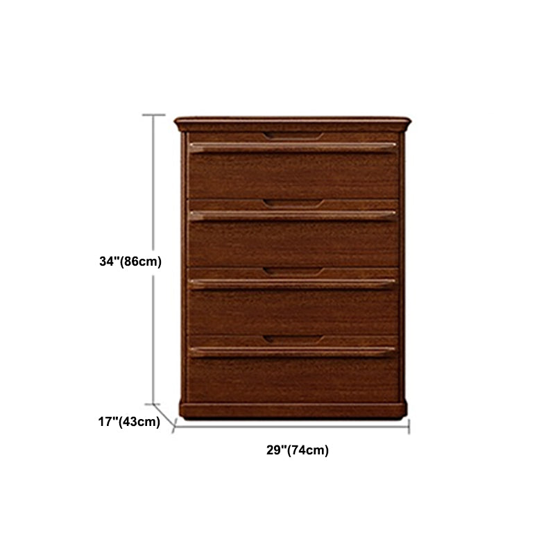 16.9" W Vertical Lingerie Chest Bedroom Solid Wood Storage Chest with Drawers