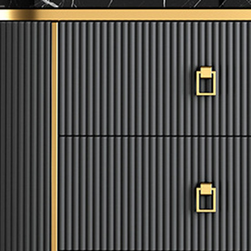 15.6-inch Width Glam Dresser Stone Storage Chest Dresser with 3/4 Drawers