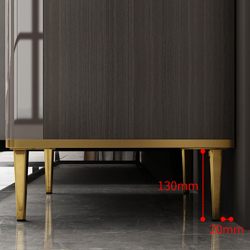 Glam Stone Bedroom Storage Chest White / Grey Vertical Chest with Drawers