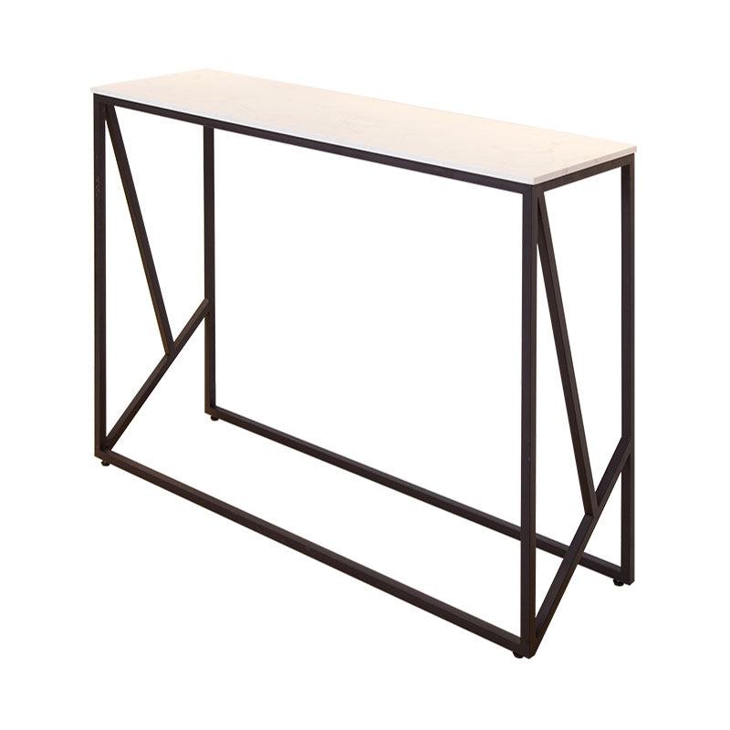 16" W Modern Stone Console Table Resistant Frame Accent Table for Hall