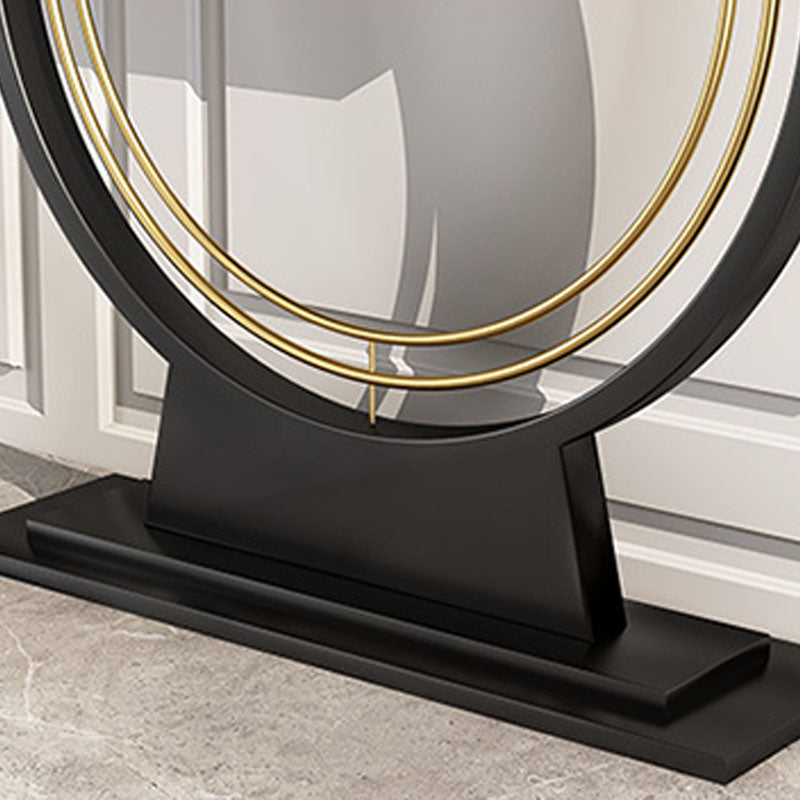 Modern Metal Console Sofa Table Rectangle Stone Console Accent Table for Hall