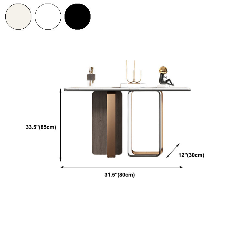 33.5" H Console Table Rectangle Slate Contemporary End Table