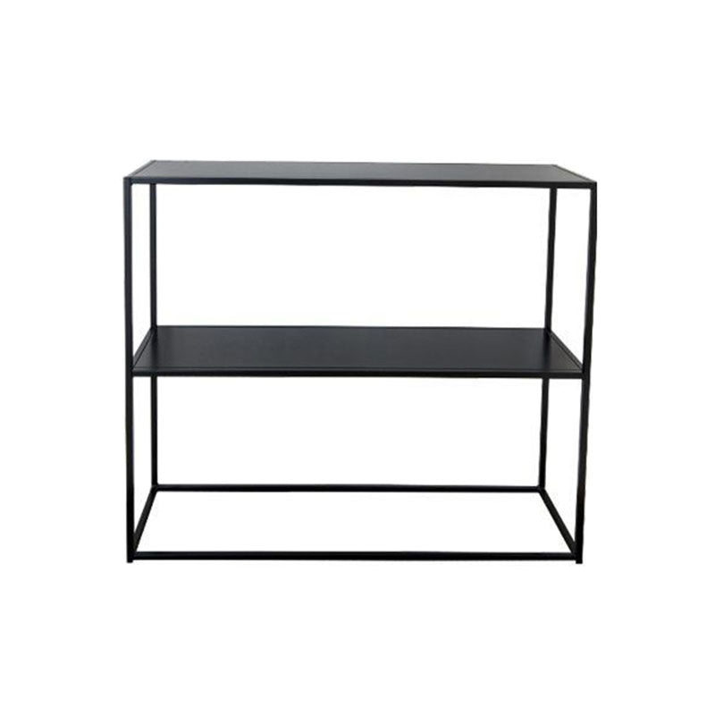 Modern Steel Console Table Rectangle Glass Shelves 10" W Accent Table for Hall