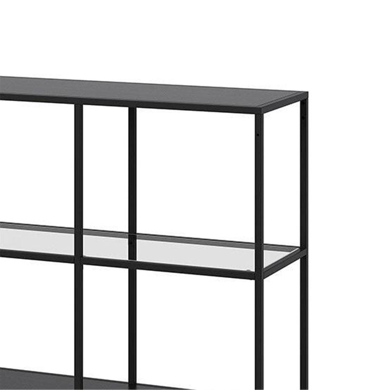 Modern Iron Console Sofa Table Rectangle End Table with Shelves for Hall