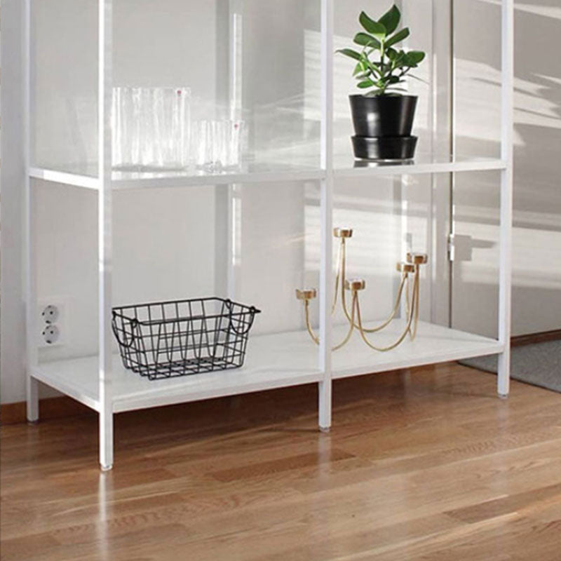 Modern Iron Console Sofa Table Rectangle End Table with Shelves for Hall