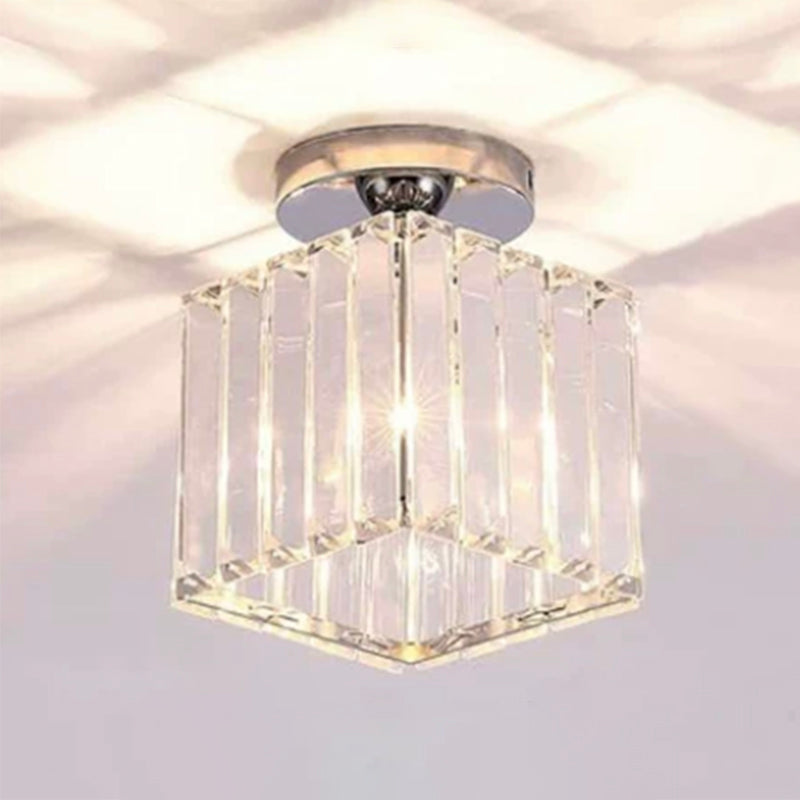 Minimalist Ceiling Lamp Nordic Crystal Flush Mount Light Fixture for Bedroom