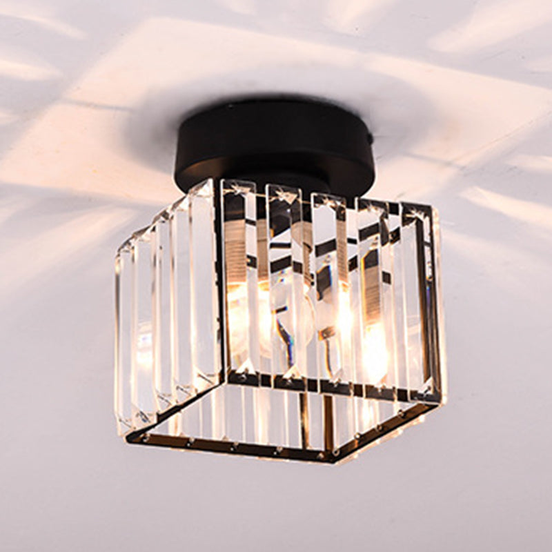 Minimalist Ceiling Lamp Nordic Crystal Flush Mount Light Fixture for Bedroom