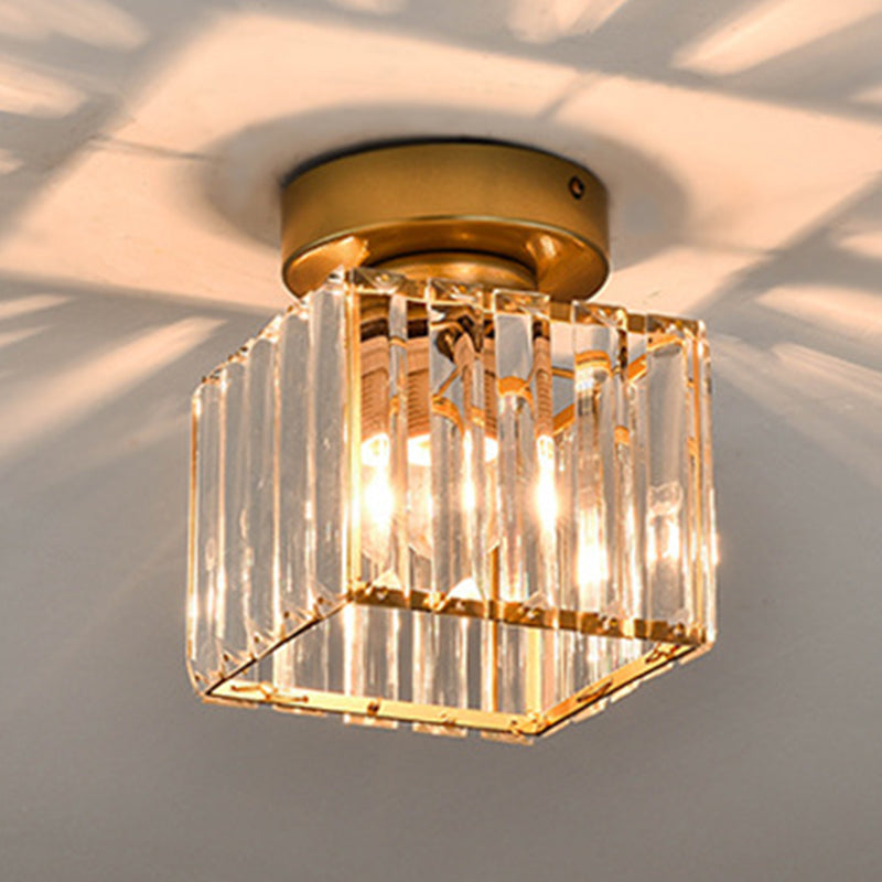Minimalist Ceiling Lamp Nordic Crystal Flush Mount Light Fixture for Bedroom