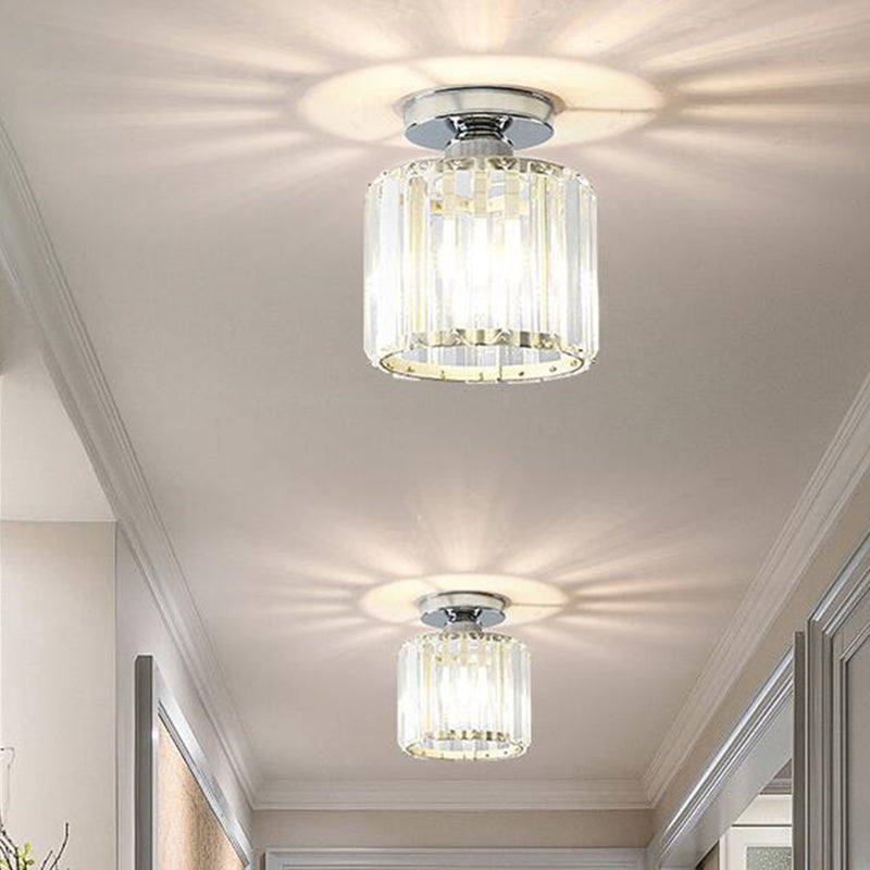 Minimalist Ceiling Lamp Nordic Crystal Flush Mount Light Fixture for Bedroom