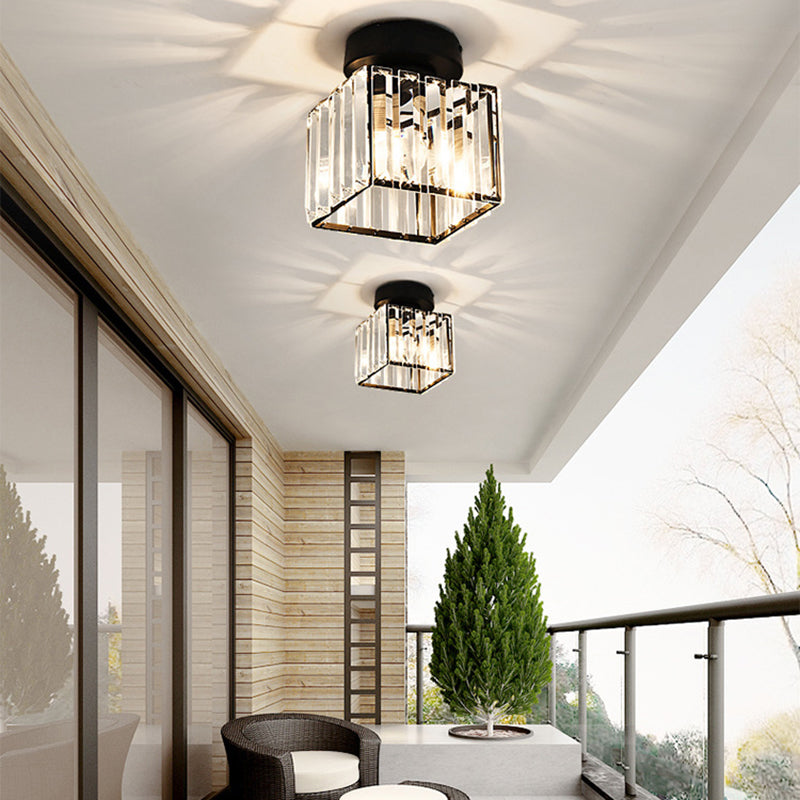 Minimalist Ceiling Lamp Nordic Crystal Flush Mount Light Fixture for Bedroom