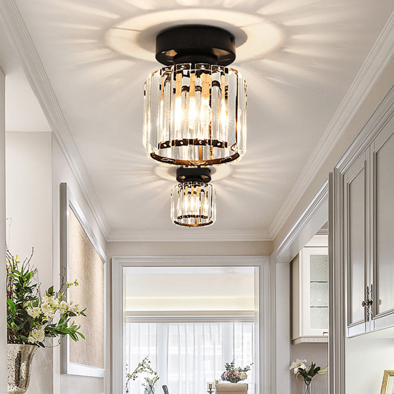 Minimalist Ceiling Lamp Nordic Crystal Flush Mount Light Fixture for Bedroom