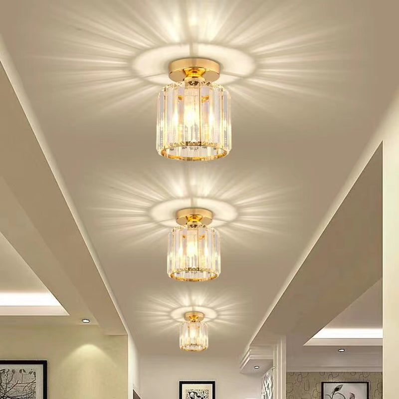 Nordic Crystal Ceiling Light Simple Flush Mount Light Fixture for Bedroom