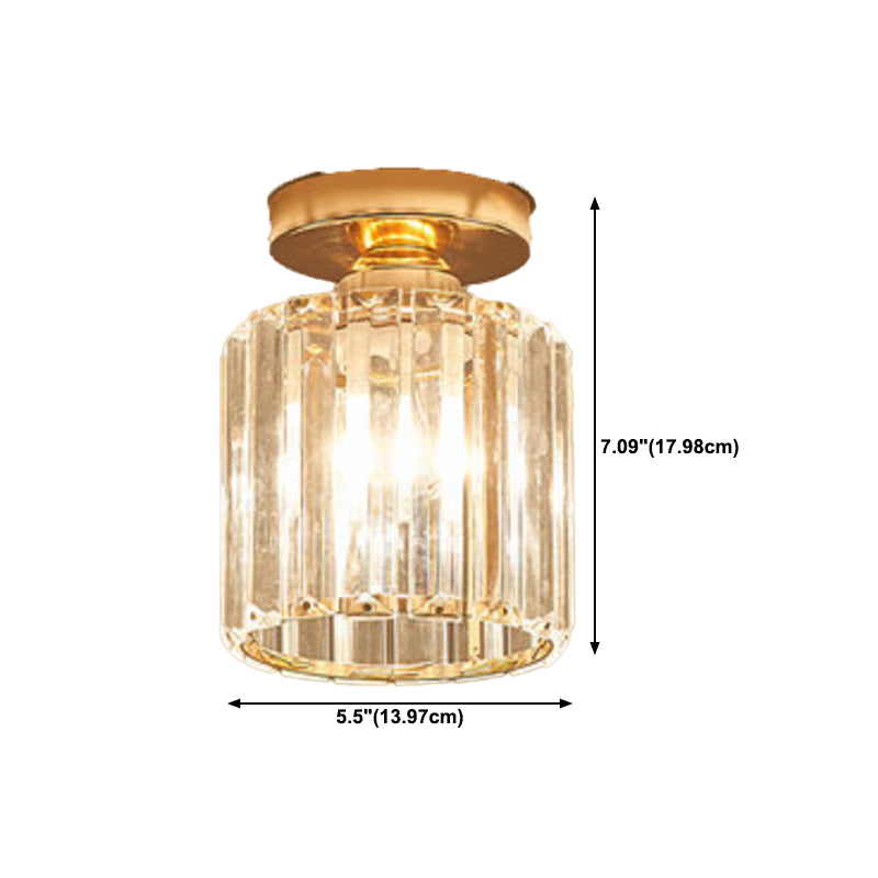 Nordic Crystal Ceiling Light Simple Flush Mount Light Fixture for Bedroom