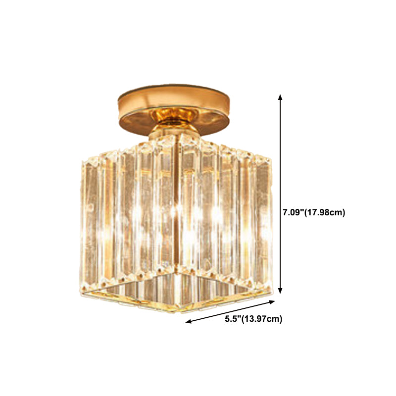 Nordic Crystal Ceiling Light Simple Flush Mount Light Fixture for Bedroom