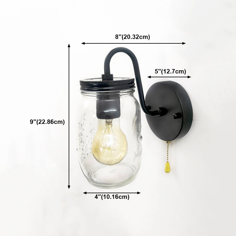 Industrial Wall Light Fixture Glass Shade Light Sconce Lighting Fixture Fixture