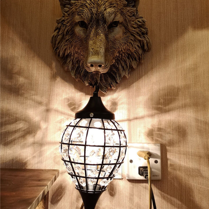 Minimalist Style Wall Sconce Lighting Crystal Shade Wall Lighting Fixtures