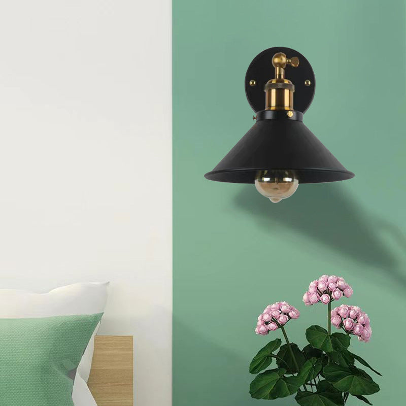 Industrial Style Wall Light Household Metallic Shade Wall Light Sconce for Corridor