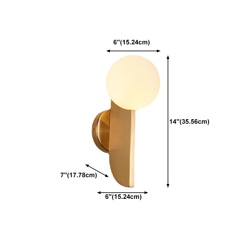 Modern Style Wall Mount Light Household Glass Shade Wall Sconce Light for Bedroom