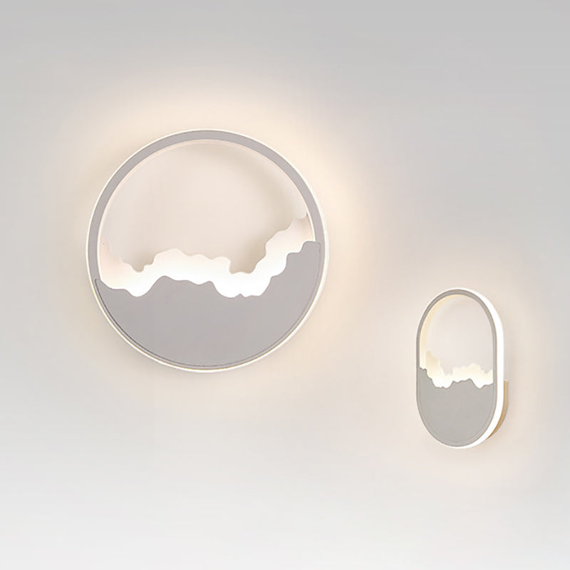 Modern Wall Mount Lighting Minimalist Metallic LED Hallway Surface Wall Sconce