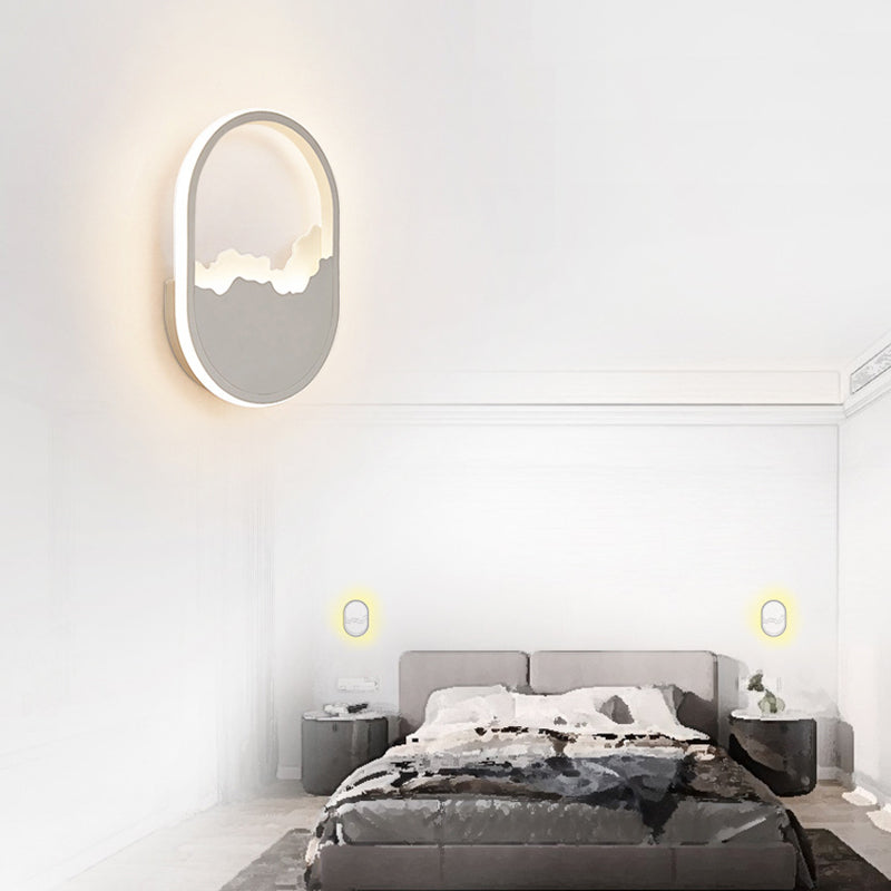 Modern Wall Mount Lighting Minimalist Metallic LED Hallway Surface Wall Sconce