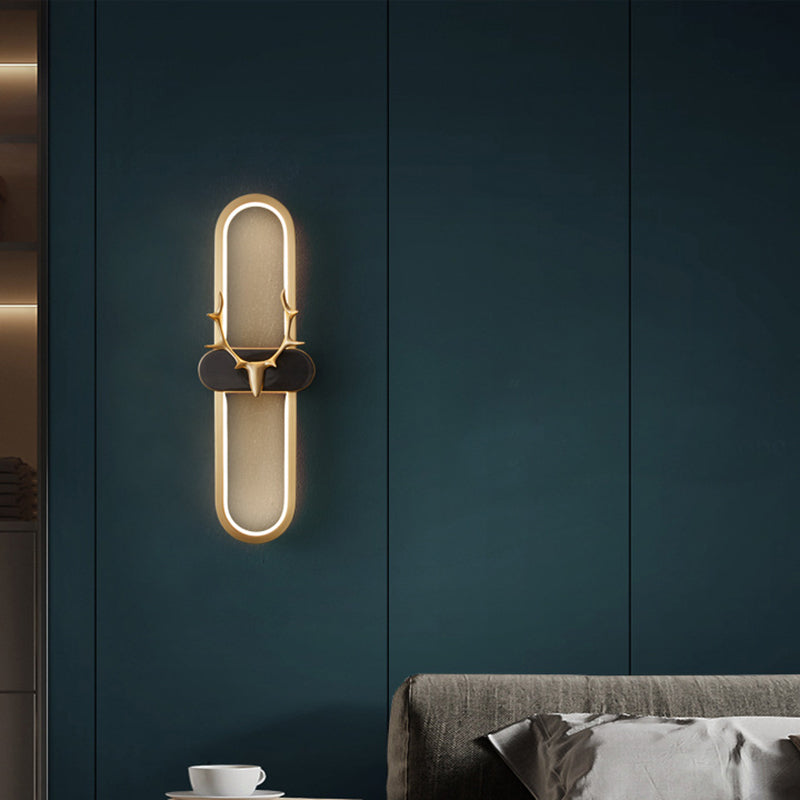Modern Linear Wall Mount Lighting Minimalist Metallic LED Wall Sconce for Sitting Room