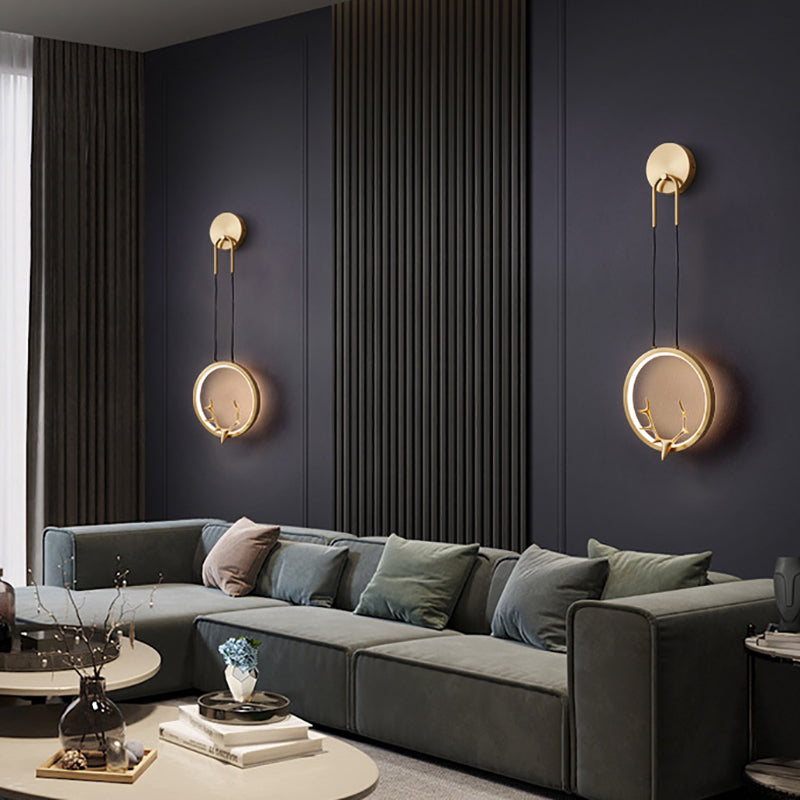 Modern Linear Wall Mount Lighting Minimalist Metallic LED Wall Sconce for Sitting Room