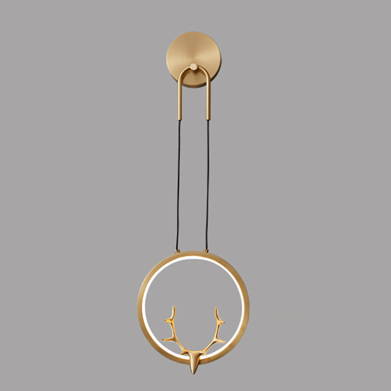 Modern Linear Wall Mount Lighting Minimalist Metallic LED Wall Sconce for Sitting Room