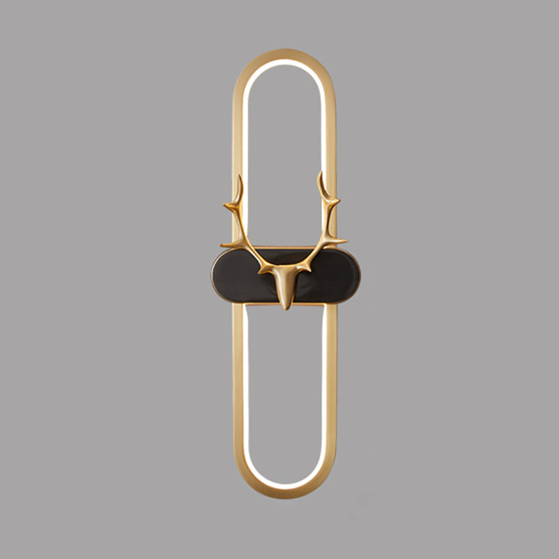 Modern Linear Wall Mount Lighting Minimalist Metallic LED Wall Sconce for Sitting Room