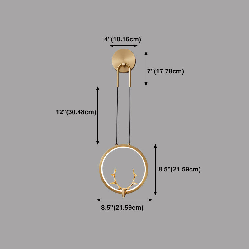 Modern Linear Wall Mount Lighting Minimalist Metallic LED Wall Sconce for Sitting Room