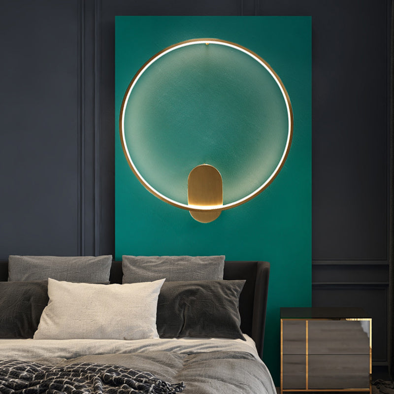 Modern Geometric Linear Wall Mount Lighting Minimalist Metallic LED Wall Sconce