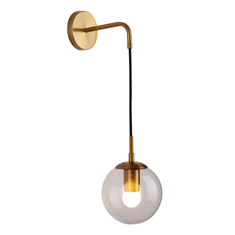 Modern Wall Lamp Household Wall Mount Lighting in Glass Ball Shade for Sitting Room