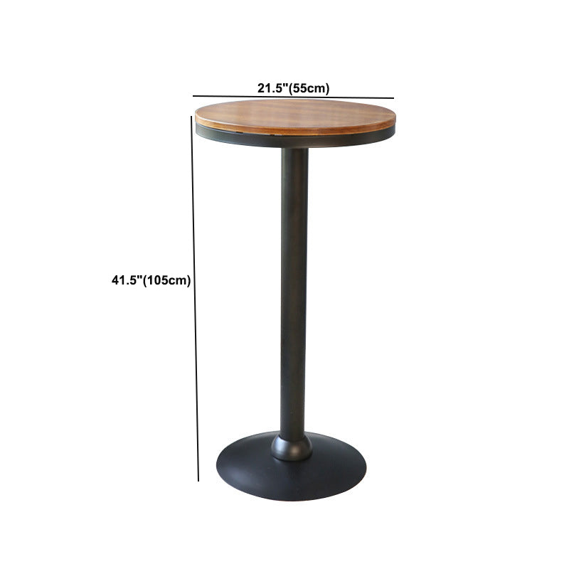 Solid Wood Pub Table Round Bar Height Modern Bar Table for Indoor
