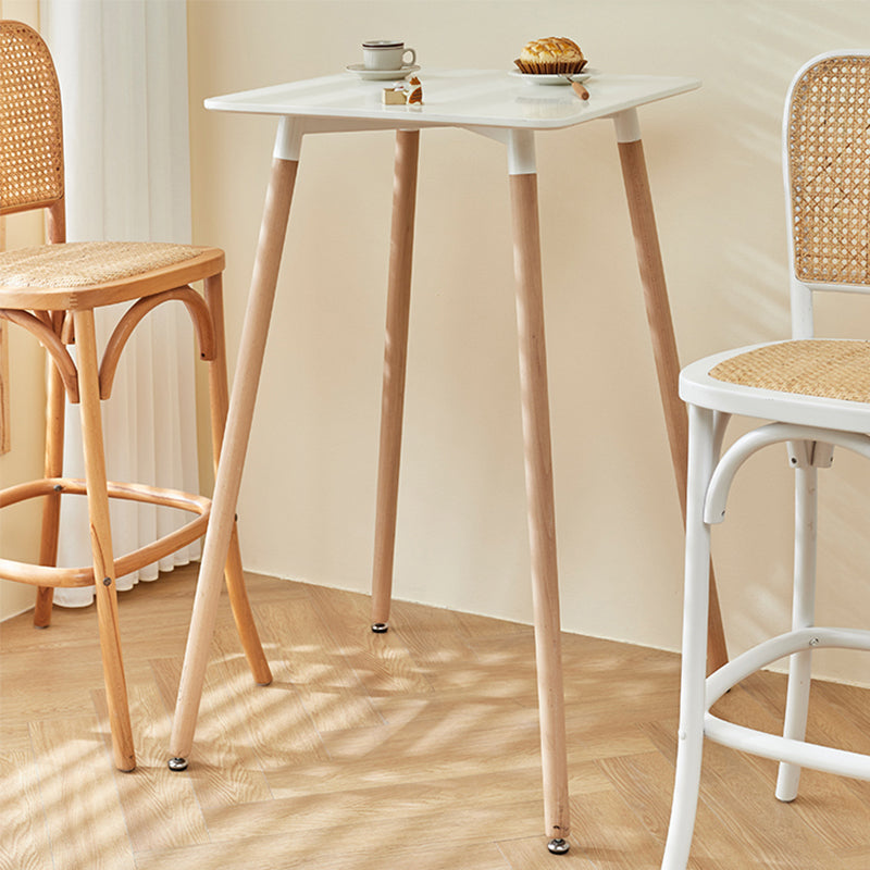 Modern Bistro Bar Table Fixed Bistro Bar Height Cocktail Table with Legs