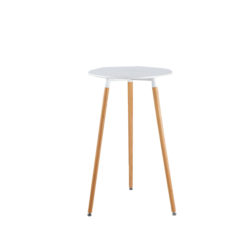 Modern Bistro Bar Table Fixed Bistro Bar Height Cocktail Table with Legs