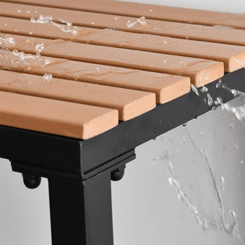 Modern Style Bar Table Rectangle Wood Bar Dining Table with Trestle Base